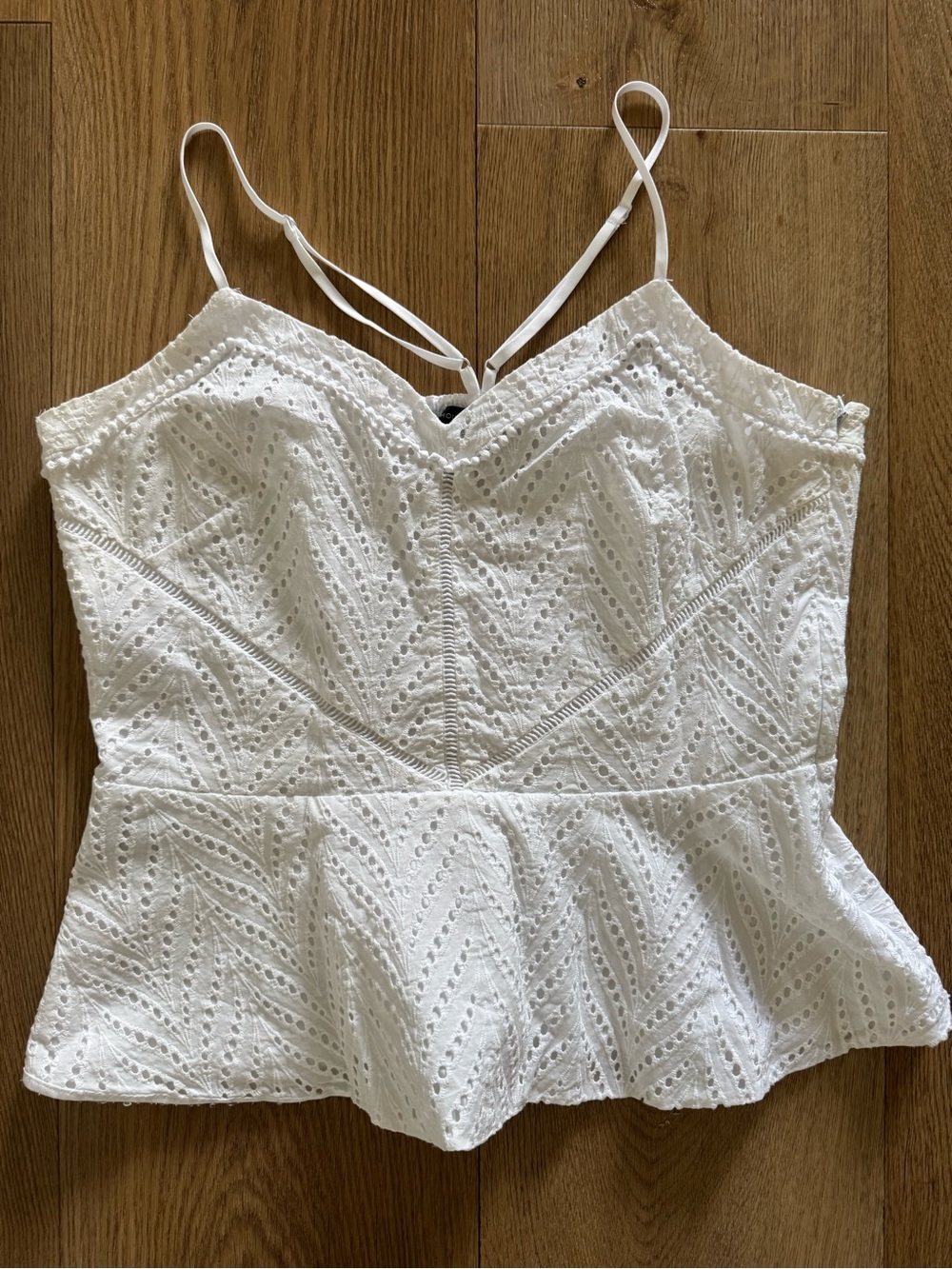 White House Black Market Peplum Eyelet Tank 10